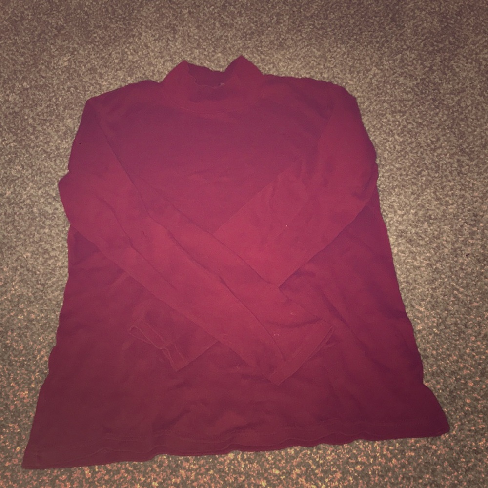 Red turtleneck